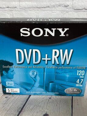 Sony DVD+RW Blank Disc - Brand New Sealed